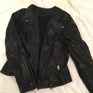 Topshop faux leather moto jacket